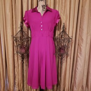 ♠️HP♠️DRESS BARN Magenta Short Sleeve Dress